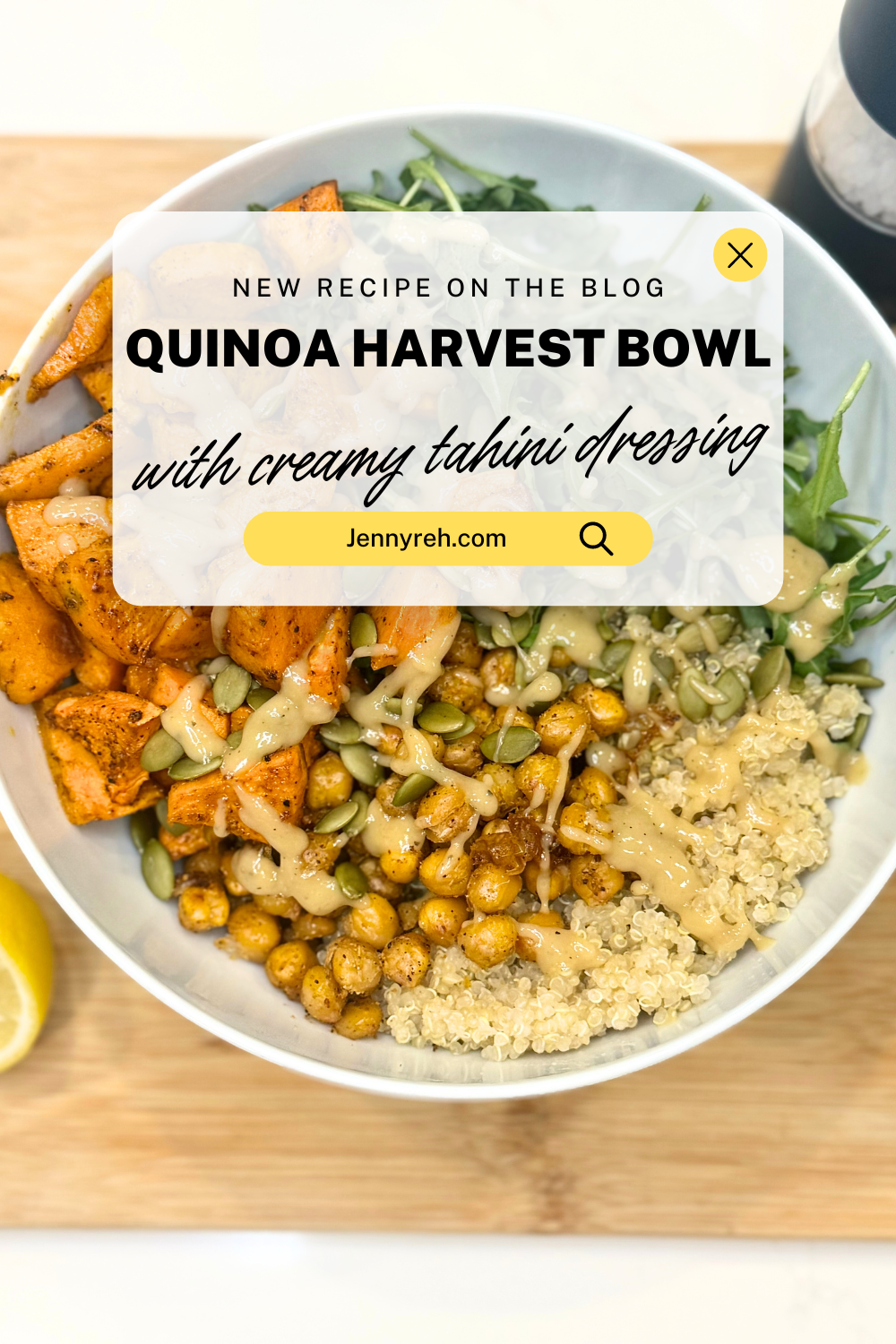 Quinoa Harvest Bowl with Creamy Tahini Dressing