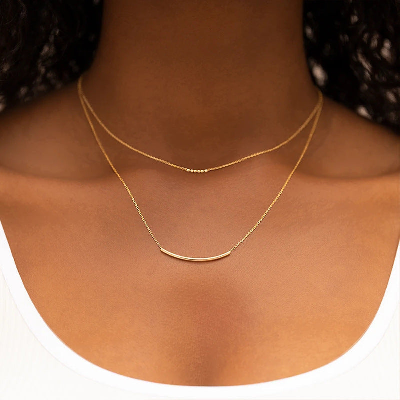 Simple dainty gold necklaces